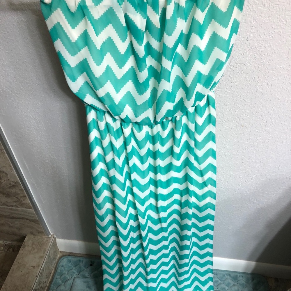 Tribal strapless dress